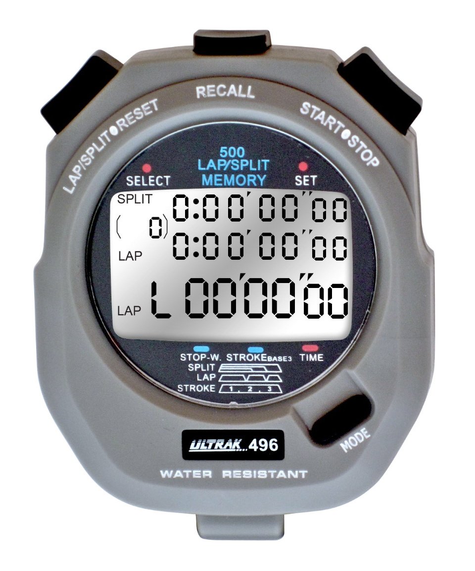 ULTRAK 496 500 Memory 3-Liner Stopwatch - Click Image to Close